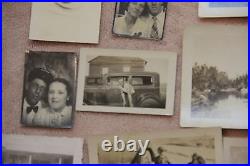 Antique VINTAGE LOT OF PHOTOGRAPHS 1927 with Cars, Camps, Horses, Men, Women