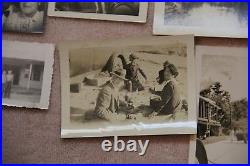 Antique VINTAGE LOT OF PHOTOGRAPHS 1927 with Cars, Camps, Horses, Men, Women