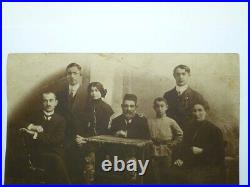 Antique Very 20th Century Sepia Studio Photo Jewish European Family 19 x 24 cm