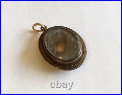 Antique Victorian 10k Double Sided Picture Locket/Drop/Charm