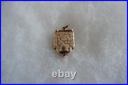Antique Victorian 14ct Gold'shield Shaped' Double Photo Locket C1830's 3.47g