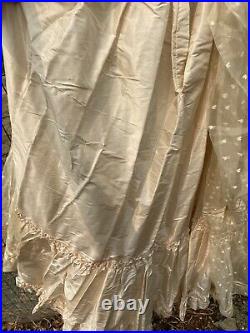 Antique Victorian Dress 1890s Wedding Gown Silk Organza Photo 5 Piece 1900s