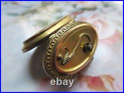 Antique Victorian Etruscan Revival Picture Locket in Gold Fill