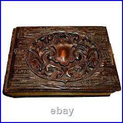 Antique Victorian Photo Album Gutta Percha Leather Binding CDV Photograph UK