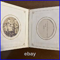 Antique Victorian Photo Album Late 1900 metal hinge with28 black white photos