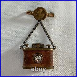Antique Victorian Photograph Mourning Jewelry Rare Camera Brooch Pin Little Boy