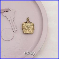 Antique Victorian Yellow Gold Filled Square Watch Fob Pendant Locket