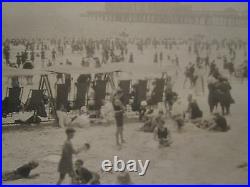 Antique Vintage 1915 Atlantic City Nj Beach Boardwalk Swimming Sun Sand Photo