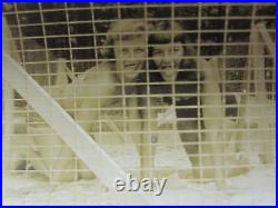 Antique Vintage American Vernacular Snapshot Cage Match Girls Funny Lol Photo