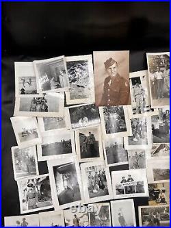 Antique Vintage Army Soldier Photos Lot Of 31 WWII 1942-1945