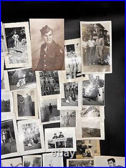 Antique Vintage Army Soldier Photos Lot Of 31 WWII 1942-1945