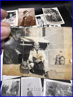 Antique Vintage Army Soldier Photos Lot Of 31 WWII 1942-1945