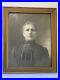 Antique-Vintage-Black-White-Photograph-Of-Woman-1800-s-Framed-ancestors-C-PICS-01-vg