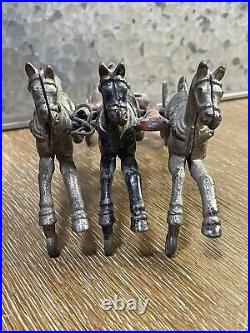 Antique/Vintage Cast Iron Toy Horses and wheels See Photos