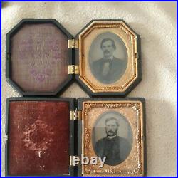 Antique Vintage Detailed Pocket Folding Photo Picture Frame Books