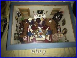Antique Vintage Dollhouse Miniatures Diorama Room Box Contents Lot
