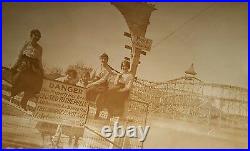 Antique Vintage Early Coney Island Cincinnati Oh Rollercoaster Amusement Photo