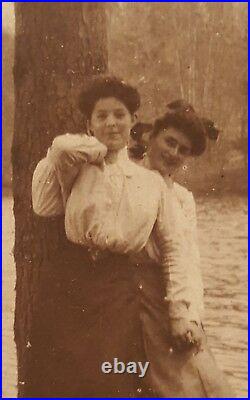Antique Vintage Edwardian American Women Lesbian Int Artistic Pose Fine Photo
