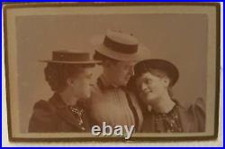 Antique Vintage Edwardian Love Triangle 3 Women American Lesbian Int Fine Photo