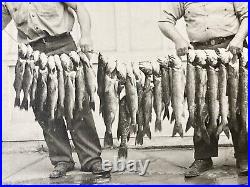 Antique Vintage Fishing Catch of the Day Men Fish Original Photograph DuBois PA