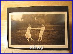 Antique Vintage Flapper Era Lovely Women Love Give & Take Lesbian Int Old Photos