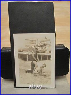 Antique Vintage Flapper Girl Booty Beach Boardwalk Skee Ball Sign Funny Photos