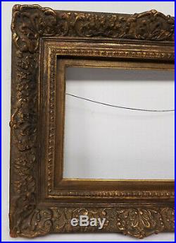 Antique Vintage Gilt Floral Decorated Picture Painting Gold Frame 16x12