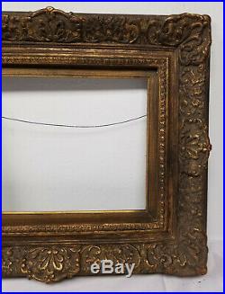 Antique Vintage Gilt Floral Decorated Picture Painting Gold Frame 16x12