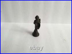 Antique/Vintage Indian Oil Lamp With Woman Holding Parrot on Shoulder Early 1900
