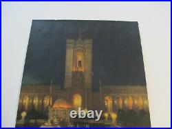 Antique Vintage Painting On Photo Hand Colored San Francisco California Exhibit