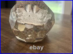 Antique/Vintage Paperweight, Circa 1900 With Woman Picture, Faceted