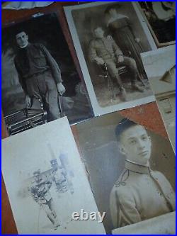 Antique Vintage Photo LOT 30 WWI Military Soldiers Women Militaria Group PHOTOS