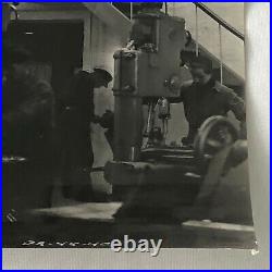 Antique Vintage Photograph Factory Workers with Manager Denmark Ergo Trailer