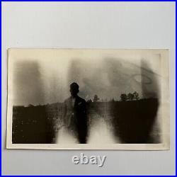 Antique/Vintage Photograph Spooky Abstract Ghost Boy In Field Halloween