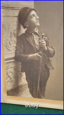 Antique Violinist Portrait Circa 1911 Large size