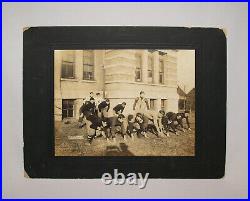 Antique Vtg C 1910s Football Team Mounted Photo 11X14 Kansas City Great Uniforms