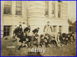 Antique Vtg C 1910s Football Team Mounted Photo 11X14 Kansas City Great Uniforms