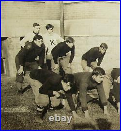 Antique Vtg C 1910s Football Team Mounted Photo 11X14 Kansas City Great Uniforms