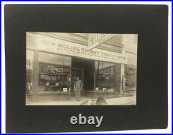 Antique Vtg Photo Auto Dealership Street Scene A M Choate Pullman Moline Knight