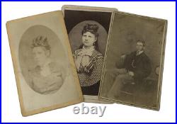 Antique Vtg Photograph Lot of 67 Women Fashion Hairstyles Hats Bows Portraits