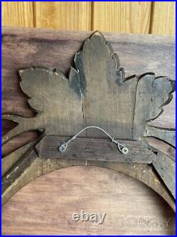 Antique Wooden Frame Tree Leaves Art Decorative Photos Collector Rare Old 20th