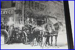 Antique c. 1900 Birmingham Alabama Fire Department Horse & Engine Photo Goodyear