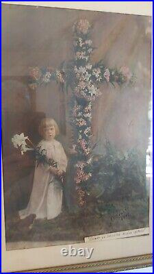 Antique hand colored photograph