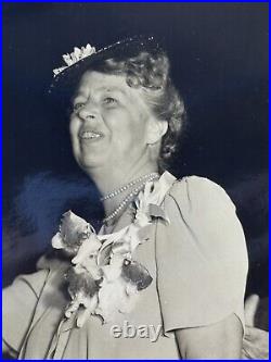 Antique vintage Dr Eleanor Roosevelt 1940 press photograph by wide word photo