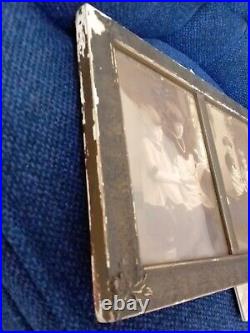 As Is Antique Photo Frame 1930s Children Child Sisters Black White Sepia