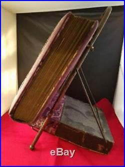 Beautiful Antique Vintage Victorian Photo Album with Stand Drawer & 7 Photos