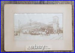 Big Antique Photograph 1902 CHICAGO FIRE building RUINS cabinet Picture OLD VTG