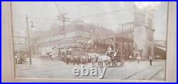 Big Antique Photograph 1902 CHICAGO FIRE building RUINS cabinet Picture OLD VTG