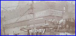 Big Antique Photograph 1902 CHICAGO FIRE building RUINS cabinet Picture OLD VTG