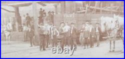 Big Antique Photograph 1902 CHICAGO FIRE building RUINS cabinet Picture OLD VTG